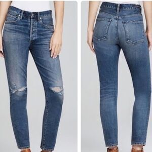 CITIZENS OF HUMANITY Liya High Rise Classic Fit Crop Jeans In Shangri La Size 24